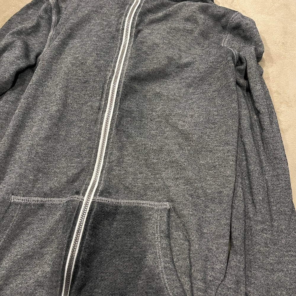 Men's Gray Full-Zip Sweater